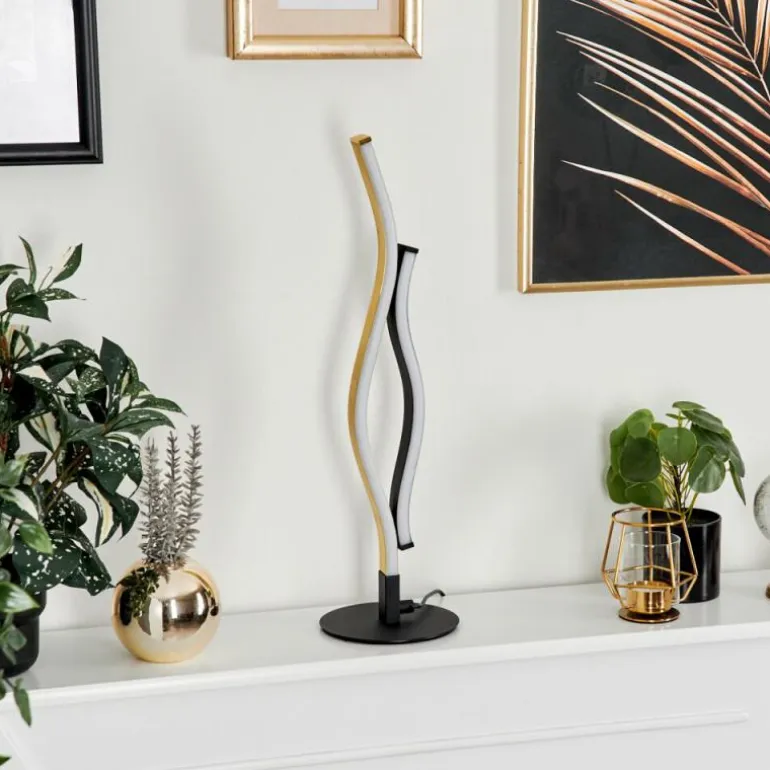 Lampe de table Serlande LED Noir, 1 lumière