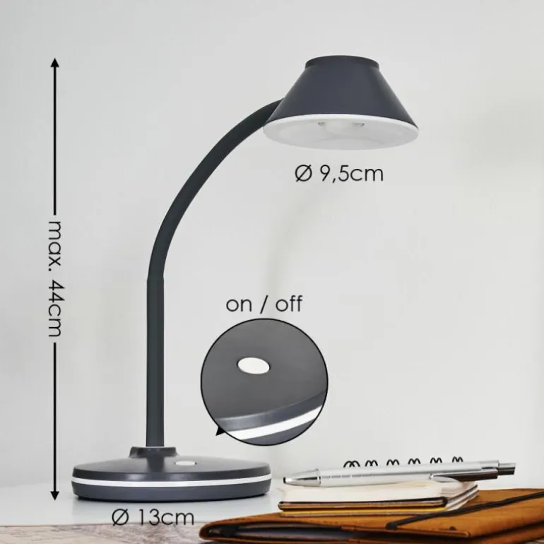 Lampe de table Shreveport LED Anthracite, Blanc, 1 lumière