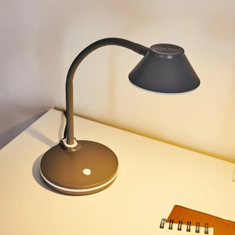 Lampe de table Shreveport LED Anthracite, Blanc, 1 lumière