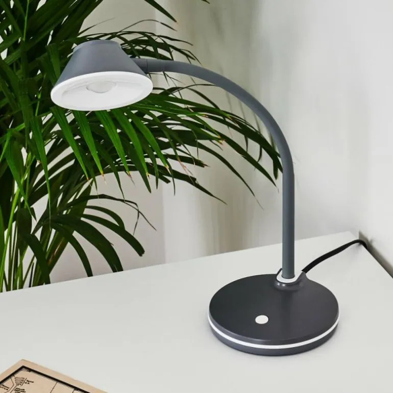 Lampe de table Shreveport LED Anthracite, Blanc, 1 lumière