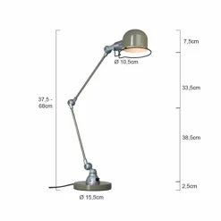 Lampe de table Steinhauer Darvin Gris, Vert, 1 lumière