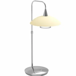 Lampe de table Steinhauer Tallerken LED Acier inoxydable, Blanc, 1 lumière