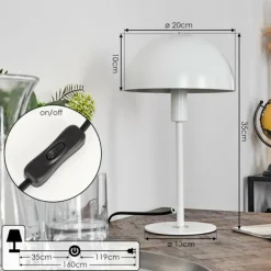 Lampe de table Tati Blanc, 1 lumière