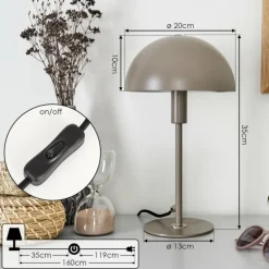Lampe de table Tati Gris, 1 lumière