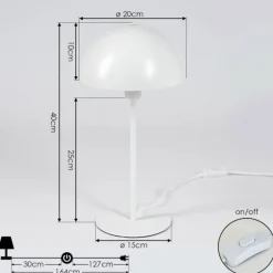 Lampe de table Tom Blanc, 1 lumière