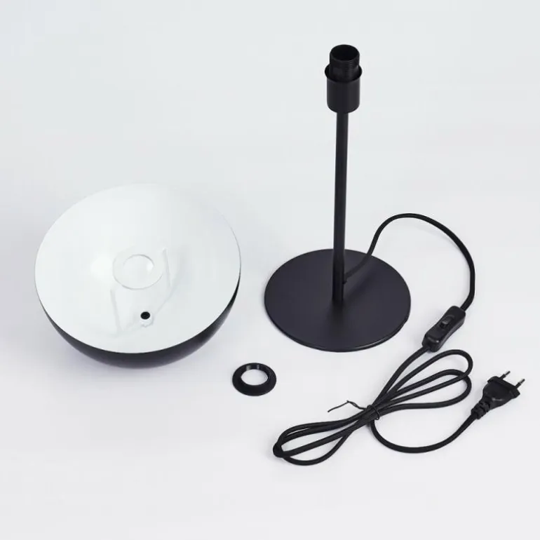 Lampe de table Tom Kings Noir, Blanc, 1 lumière