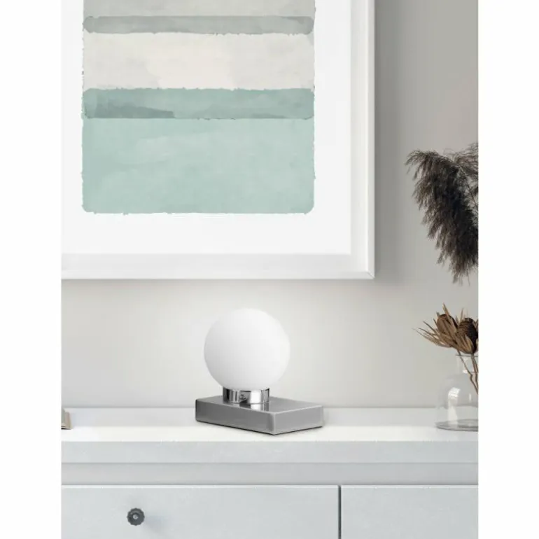 Lampe de table Trio Davi 2 Nickel mat, 1 lumière