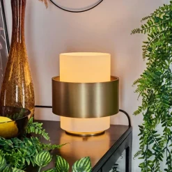 Lampe de table Vegreville Laiton, 1 lumière