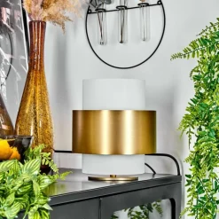 Lampe de table Vegreville Laiton, 1 lumière