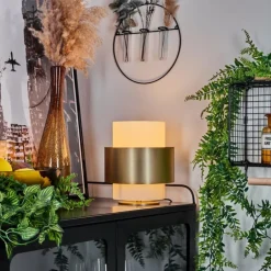 Lampe de table Vegreville Laiton, 1 lumière