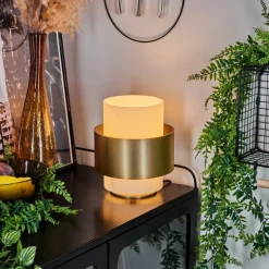 Lampe de table Vegreville Laiton, 1 lumière