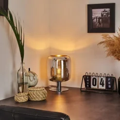 Lampe de table Verasara Chrome, 1 lumière