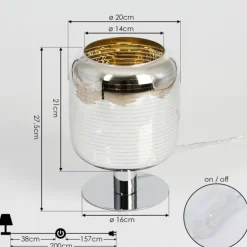 Lampe de table Verasara Chrome, 1 lumière