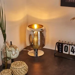 Lampe de table Verasara Chrome, 1 lumière