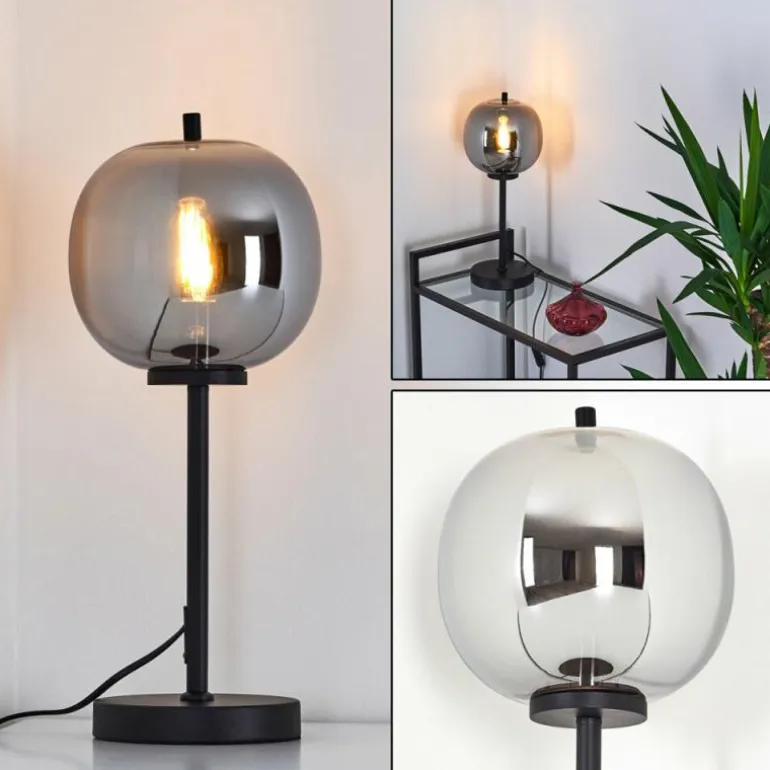Lampe de table Verbania Noir, 1 lumière