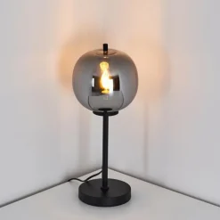 Lampe de table Verbania Noir, 1 lumière