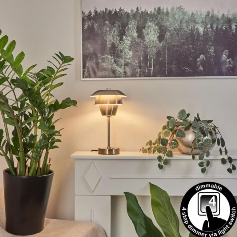 Lampe de table Wacissa Nickel mat, 1 lumière