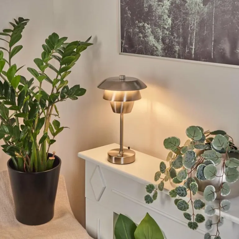 Lampe de table Wacissa Nickel mat, 1 lumière