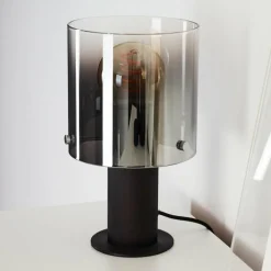 Lampe de table Wichita Noir, 1 lumière