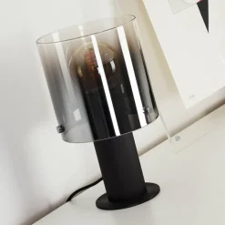 Lampe de table Wichita Noir, 1 lumière