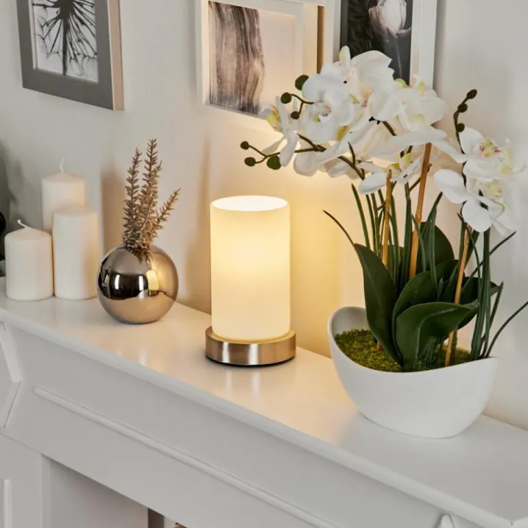 Lampe de table Youd Nickel mat, 1 lumière