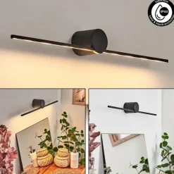 lampe miroir Puharila LED Noir, 1 lumière
