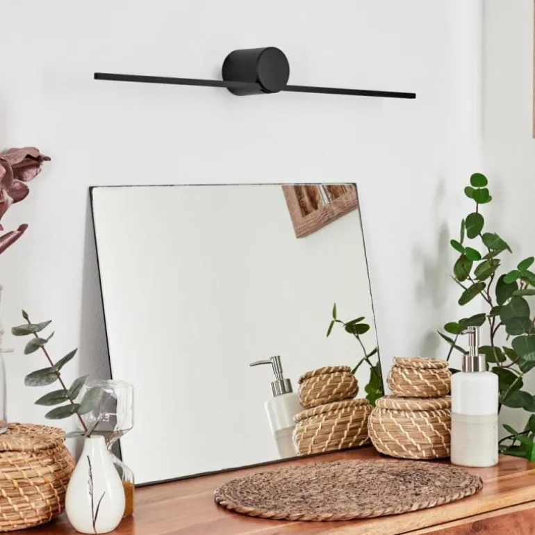 lampe miroir Puharila LED Noir, 1 lumière