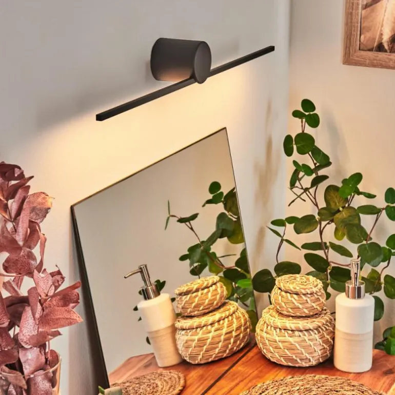 lampe miroir Puharila LED Noir, 1 lumière