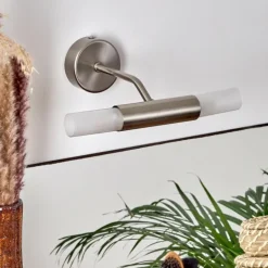 lampe miroir Regensdorf Nickel mat, 2 lumières
