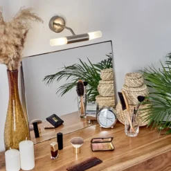 lampe miroir Regensdorf Nickel mat, 2 lumières