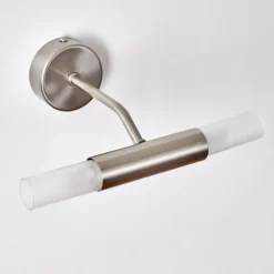 lampe miroir Regensdorf Nickel mat, 2 lumières