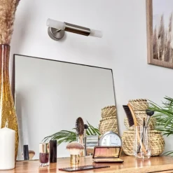 lampe miroir Regensdorf Nickel mat, 2 lumières