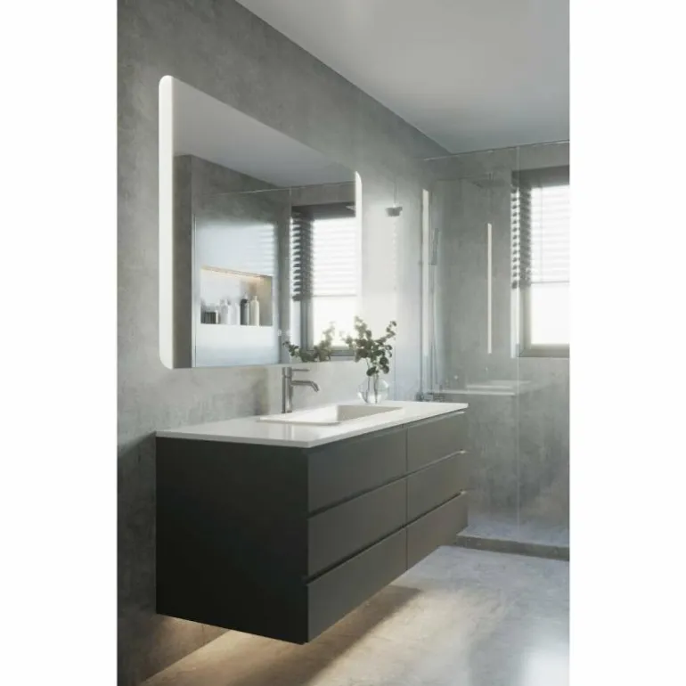 lampe miroir Eglo-Leuchten BUENAVISTA LED Argenté, 1 lumière