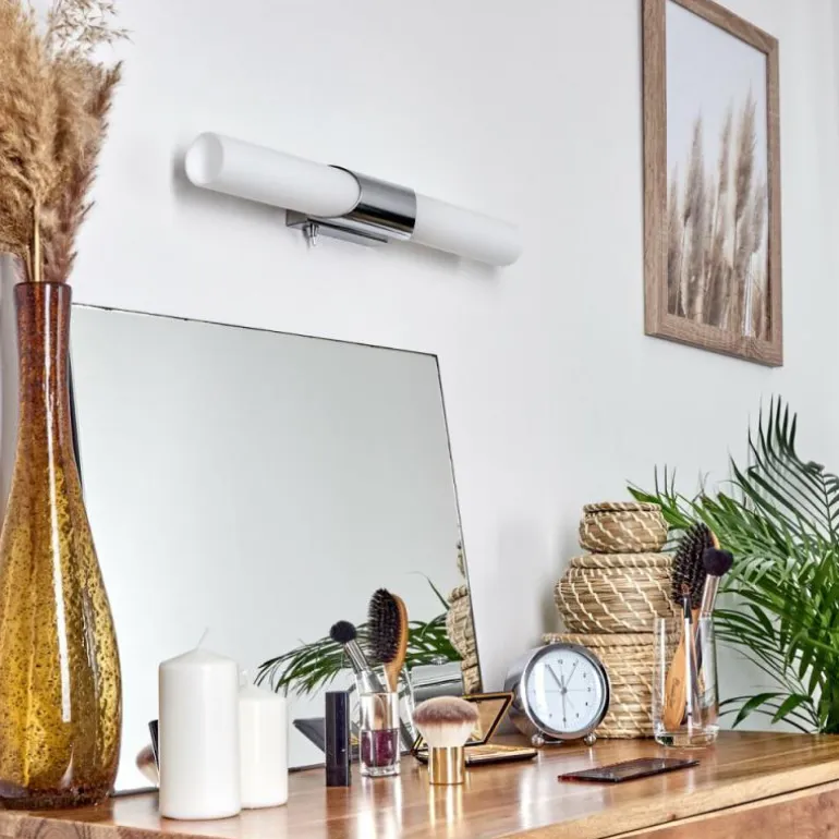 lampe miroir Morges Brun foncé, Nickel mat, 2 lumières