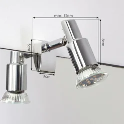 lampe miroir Morges Chrome, 1 lumière