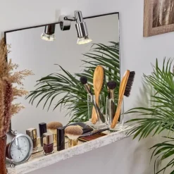 lampe miroir Morges Chrome, 1 lumière