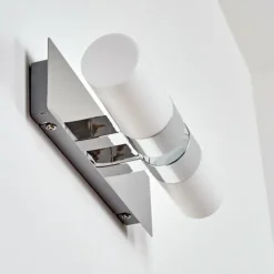 lampe miroir Morges LED Chrome, 2 lumières