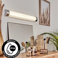 lampe miroir Morges LED Chrome, Scintillant, Blanc, 1 lumière