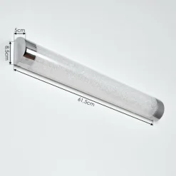 lampe miroir Morges LED Chrome, Scintillant, Blanc, 1 lumière