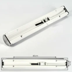 lampe miroir Morges LED Chrome, Scintillant, Blanc, 1 lumière