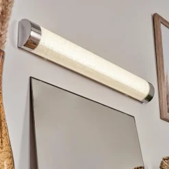 lampe miroir Morges LED Chrome, Scintillant, Blanc, 1 lumière