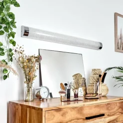 lampe miroir Morges LED Chrome, Scintillant, Blanc, 1 lumière