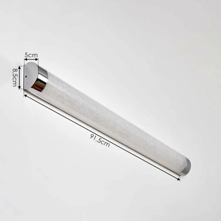 lampe miroir Morges LED Chrome, Scintillant, Blanc, 1 lumière