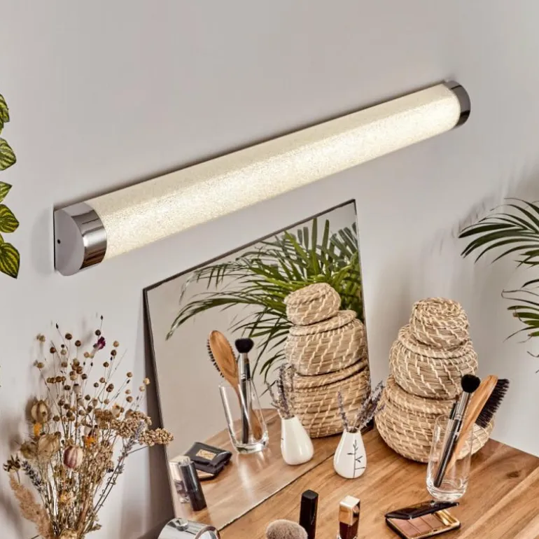 lampe miroir Morges LED Chrome, Scintillant, Blanc, 1 lumière
