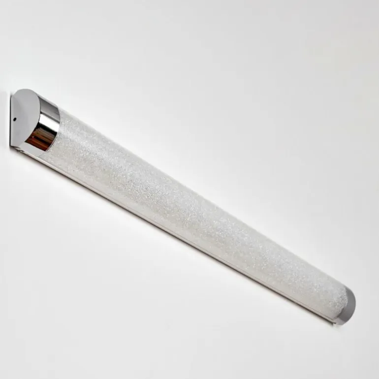 lampe miroir Morges LED Chrome, Scintillant, Blanc, 1 lumière