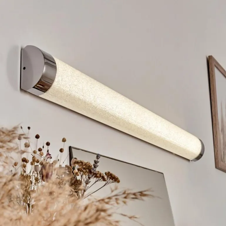 lampe miroir Morges LED Chrome, Scintillant, Blanc, 1 lumière