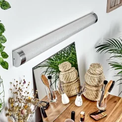 lampe miroir Morges LED Chrome, Scintillant, Blanc, 1 lumière