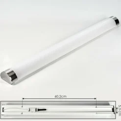 lampe miroir Morges LED Chrome, Blanc, 1 lumière