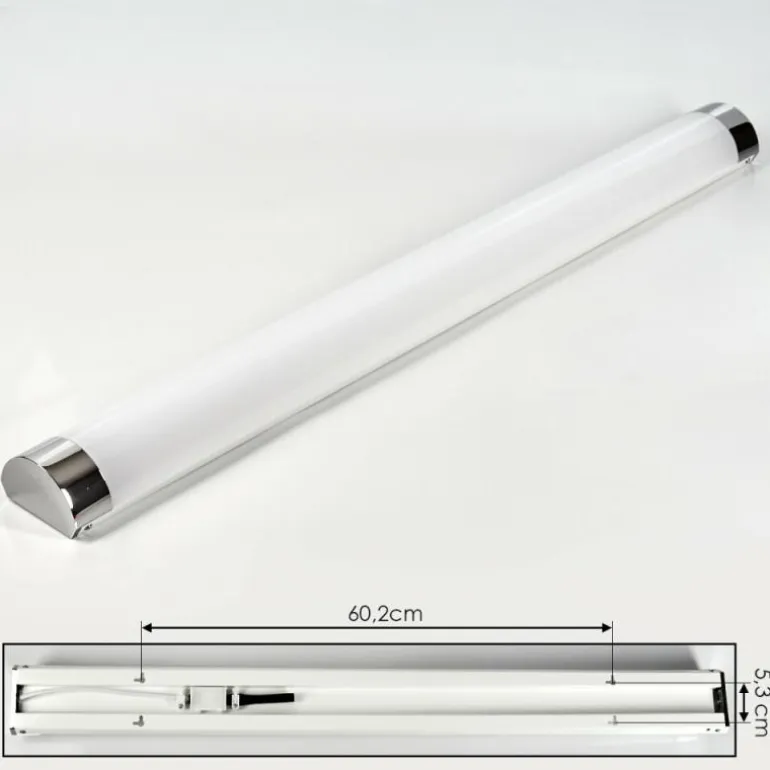 lampe miroir Morges LED Chrome, Blanc, 1 lumière