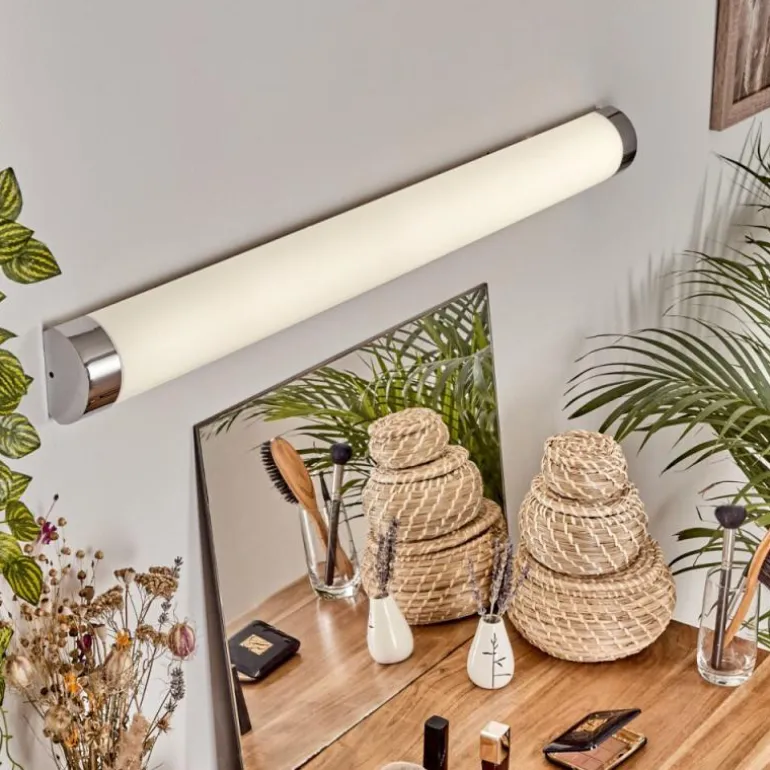 lampe miroir Morges LED Chrome, Blanc, 1 lumière